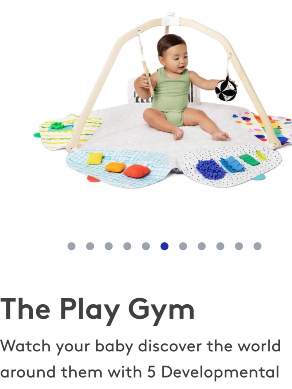The Play Gym Multi-Activity Baby Play Mat - White with Multicolor Accents - Picture 7 of 10